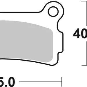 SBS Ceramic Bremsbelag 636HF hinten für BETA 240Super Trial * 1992 Geprüft