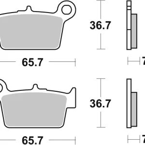 Abverkauf SBS Ceramic Bremsbelag 861HF vorne für BETA ALP 3504.0 * 2006