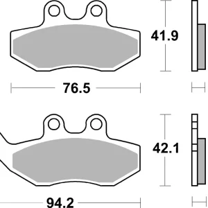 SBS Ceramic Bremsbelag 774HF vorne für GAS GAS 125Pampera * 2004 - 2013 Top-Seller