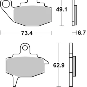 Must-Have SBS Ceramic Bremsbelag 602HF vorne für KAWASAKI KX 125 * 1987 - 1988