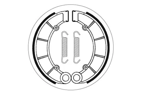 Markenprodukt SBS Bremsbacke hinten für HONDA CB750 PZ * 1981 - 1984