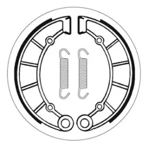 SBS Bremsbacke hinten für KAWASAKI Z1900 Z1 A, Z1 B * 1973 - 1975 Jetzt Kaufen