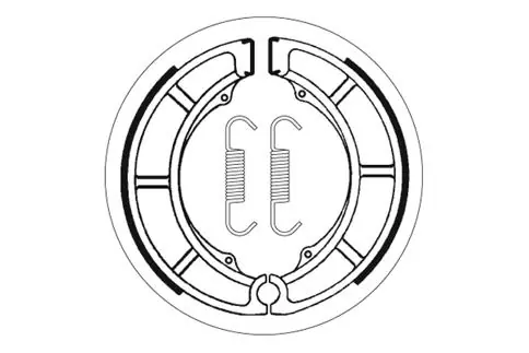 Kostenfreie Lieferung SBS Bremsbacke hinten für SUZUKI GS400 * 1978 - 1982