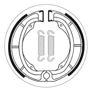 Bestpreis SBS Bremsbacke vorne für SUZUKI SB200 * 1979 - 1981
