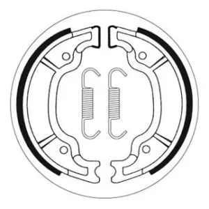 SBS Bremsbacke hinten für YAMAHA YBR125 * 2008 - 2016 Echt