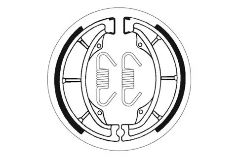 Kostenfreie Lieferung SBS Offroad Bremsbacke hinten für SUZUKI RM465 * 1981 - 1982