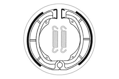 SBS Offroad Bremsbacke hinten für SUZUKI DR500 * 1983 - 1988 Kostenfreie Lieferung