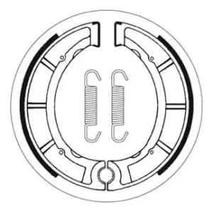 SBS Offroad Bremsbacke vorne für YAMAHA DT250 all models * 1975 - 1980 Neue Ware