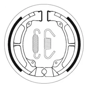 Ausverkauf SBS Offroad Bremsbacke hinten für KAWASAKI KE175 * 1979 - 1983