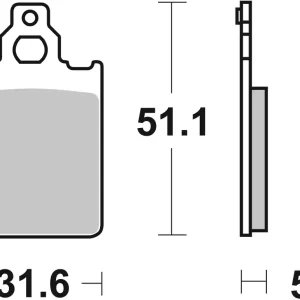 Sonderaktion SBS Ceramic Sinter Bremsbelag hinten für CAGIVA 80 City * 1993 - 1995