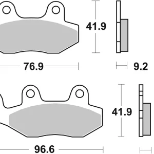Jetzt Bestellen SBS Ceramic Sinter Bremsbelag vorne für DAELIM 50 a Four * 2006 - 2012