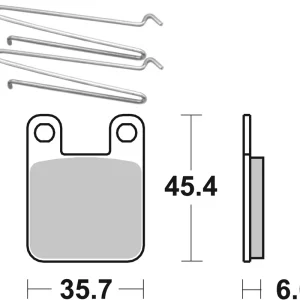 Must-Have SBS Ceramic Sinter Bremsbelag vorne für DERBI 50 AJP Caliper incl. pin/spring * 1990 - 2019