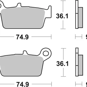 Neuheit SBS Ceramic Sinter Bremsbelag hinten für HONDA CRM50 * 1988 - 1992