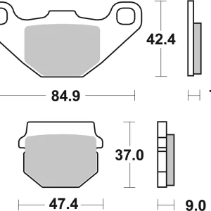 SBS Ceramic Sinter Bremsbelag vorne für HYOSUNG FX110 110 * 2002 - 2004 Abverkauf