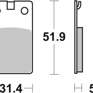 Sonderaktion SBS Ceramic Sinter Bremsbelag vorne für MALAGUTI F-1550 Fire Fox * 1996 - 2008