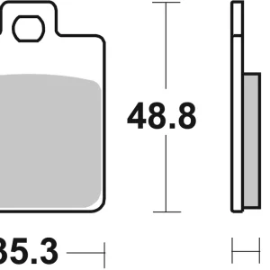 SBS Ceramic Sinter Bremsbelag vorne für PIAGGIO VESPA 50 Liberty * 1997 - 2014 Markenprodukt