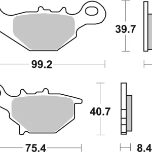 Finale Aktion SBS Ceramic Sinter Bremsbelag vorne für SUZUKI UK110 Adress * 2015 - 2019