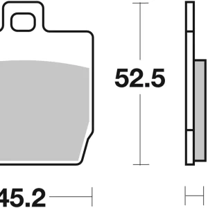 Online Kaufen SBS Ceramic Sinter Bremsbelag hinten für YAMAHA NS50 Aerox * 2013 - 2019