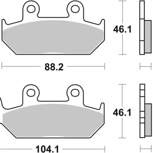Neue Kollektion SBS Ceramic Sinter Bremsbelag hinten für YAMAHA TZR50 * 1993 - 2002