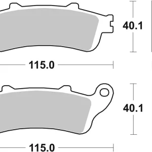Geprüft SBS Carbon Tech Scooter Bremsbelag vorne für HONDA FES150 Pantheon * 1999 - 2002