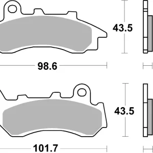Jetzt Kaufen SBS Carbon Tech Scooter Bremsbelag vorne für HONDA PCX150 * 2018 - 2020