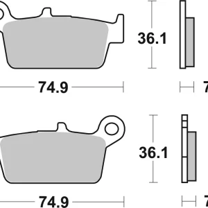 Meistverkauft SBS Carbon Tech Scooter Bremsbelag vorne für PEUGEOT SV125 Geo * 1991 - 1992