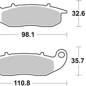 Kostenfreie Lieferung SBS Carbon Tech Scooter Bremsbelag vorne für PIAGGIO VESPA 150 Medley * 2016 - 2019