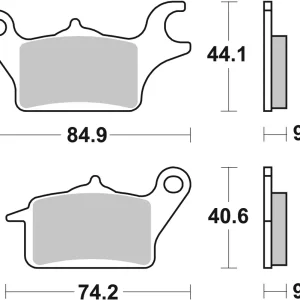 SBS Carbon Tech Scooter Bremsbelag vorne-L für YAMAHA 300 Tricity * 2020 Mega-Angebot