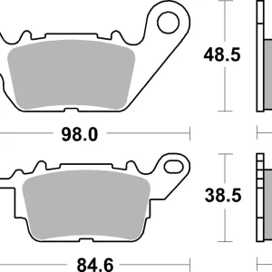 SBS Carbon Tech Scooter Bremsbelag vorne für YAMAHA GPD155 N-Max * 2015 - 2019 Nur Heute