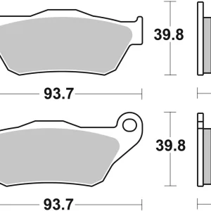 SBS Carbon Tech Scooter Bremsbelag vorne für YAMAHA YP125 X-Max * 2006 - 2009 Sichere Zahlung