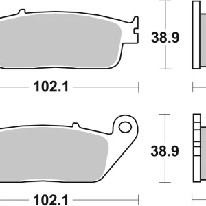 SBS Carbon Tech Scooter Bremsbelag vorne für YAMAHA YP125 X-Max * 2010 - 2018 Sale