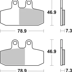 SBS Maxi Sinter Bremsbelag vorne-R für APRILIA 500 Atlantic * 2002 - 2005 Top-Seller