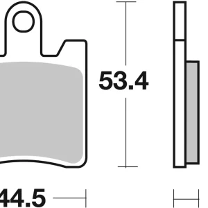 Echt SBS Maxi Sinter Bremsbelag vorne für DAELIM S300 * 2017 - 2019