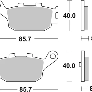 SBS Maxi Sinter Bremsbelag hinten für HONDA NSS250 Jazz * 2001 - 2004 Highlight