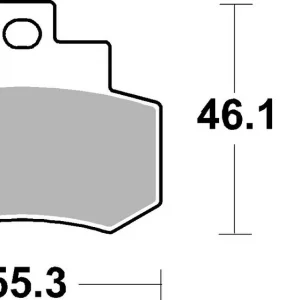 SBS Maxi Sinter Bremsbelag hinten für KYMCO 250 Grand Dink * 2001 - 2010 Direkt Vom Hersteller