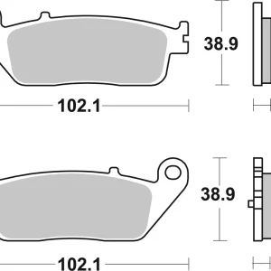 Direktkauf SBS Maxi Sinter Bremsbelag hinten für KYMCO 500 Xciting i Evo ABS * 2011 - 2013