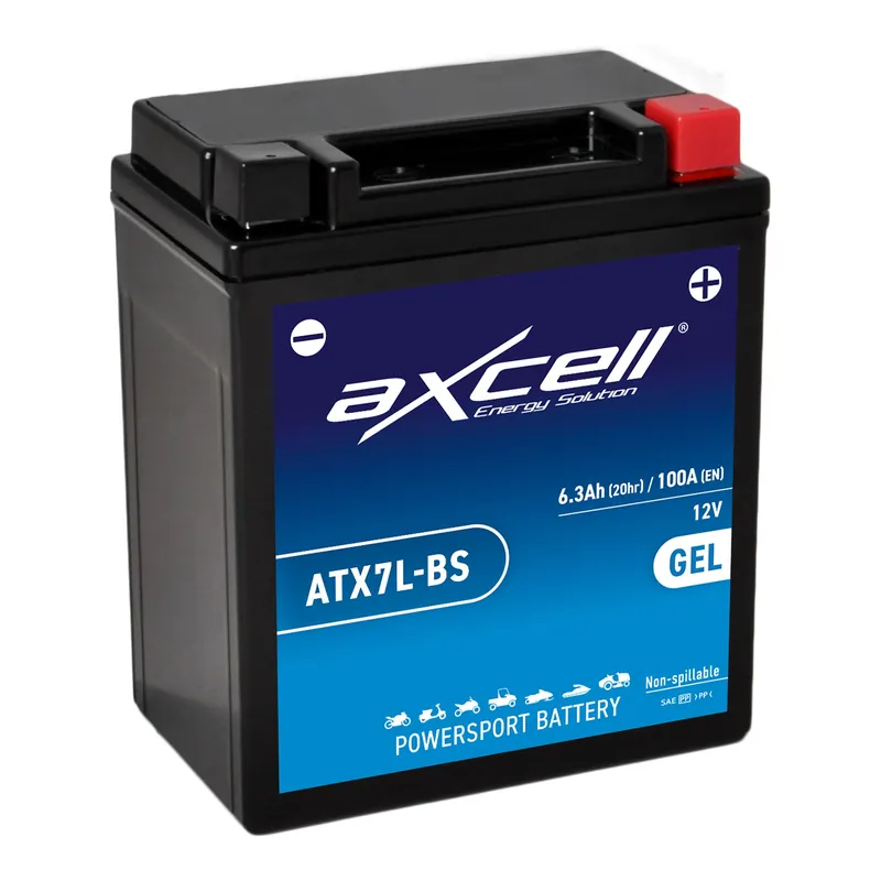 AXCELL Batterie 12V YTX7L-BS GEL 50614 ATX7L-BS Nur Heute