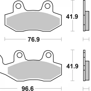 SBS Maxi Sinter Bremsbelag hinten für PEUGEOT 300 Geostyle (Nissin cal.) * 2010 - 2012 Preiswert