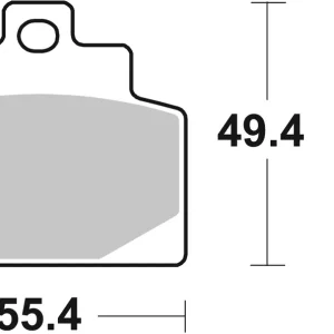 Mega-Angebot SBS Maxi Sinter Bremsbelag vorne-2 für PIAGGIO VESPA 300 MP3 LT iE ABS * 2014 - 2019