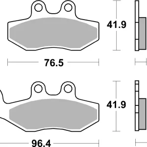 Preis Gesenkt SBS Maxi Sinter Bremsbelag vorne für PIAGGIO VESPA GTS250 ABS * 2006 - 2007