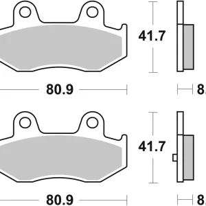 Jetzt Kaufen SBS Maxi Sinter Bremsbelag hinten für SUZUKI AN250 Burgman * 2004 - 2006