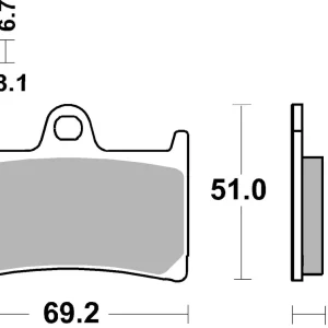 SBS Maxi Sinter Bremsbelag vorne-2 für YAMAHA XP500 TMAX * 2008 - 2011 Sale