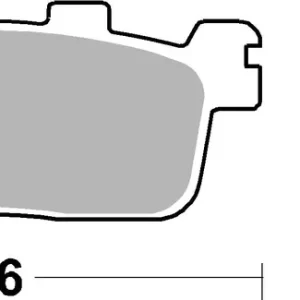 Sonderaktion SBS Maxi Sinter Bremsbelag hinten für YAMAHA YP400 R X-Max * 2013 - 2016