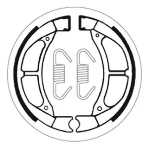 SBS Scooter Bremsbacke hinten für YAMAHA SH50 T,EMT,U,MU,W,MW,A,MA,B,D,MD * 1987 - 1993 Nur Für Kurze Zeit