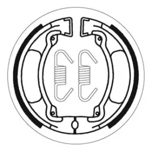 Versand Am Gleichen Tag SBS Scooter Bremsbacke hinten für YAMAHA V50 M, P * 1974 - 1982