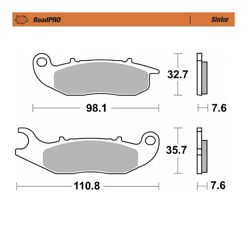 Solange Der Vorrat Reicht Moto-Master Bremsbelag RoadPRO Sinter vorne 414101