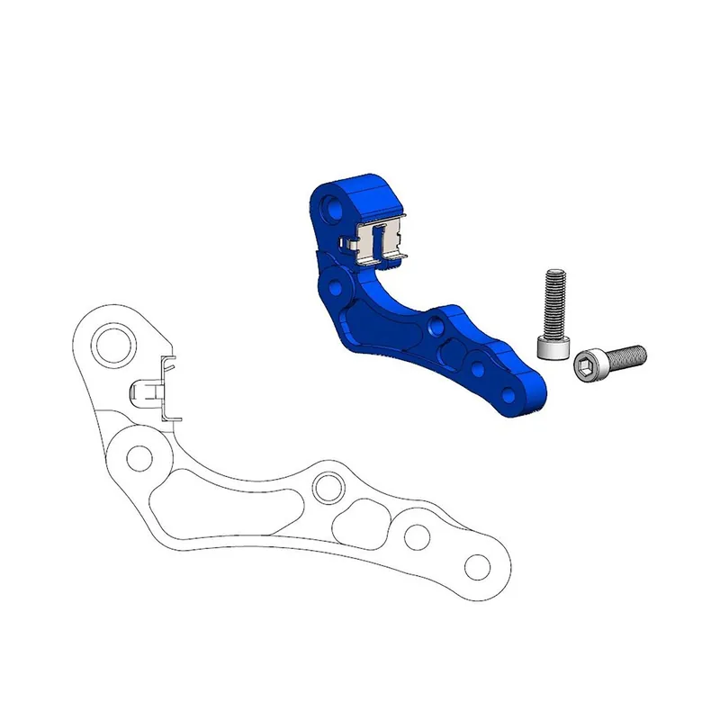 Moto-Master Bremssattel-Adapter f. OEM 260 mm Ø blau inkl. Clip 211137 Direkt Vom Hersteller