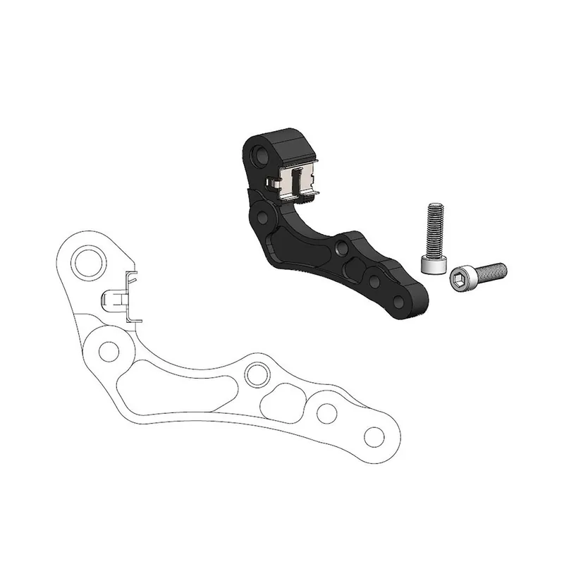 Sofort Bestellen Moto-Master Bremssattel-Adapter f. OEM 260 mm Ø schwarz inkl. Clip 211138
