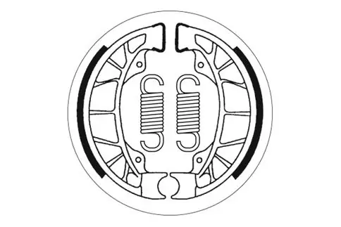 Sale SBS Scooter Bremsbacke hinten für PIAGGIO VESPA 50 Zip II Cat DT * 2001 - 2012