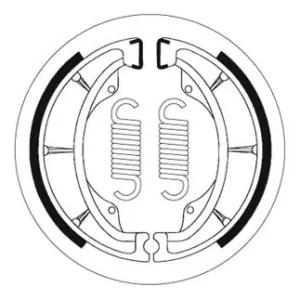 Markenware SBS Scooter Bremsbacke hinten für SUZUKI UC125 Epicuro * 1999 - 2002